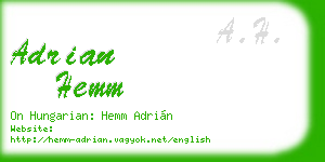adrian hemm business card